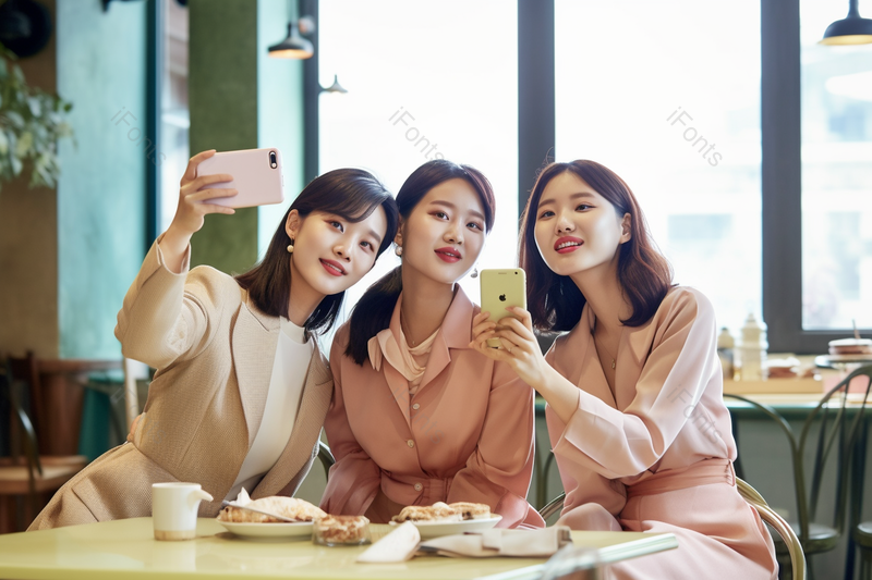 女性闺蜜开心餐厅聚会欢快沟通,高清,摄影图,摄影图片,图片大全,摄影图免费下载